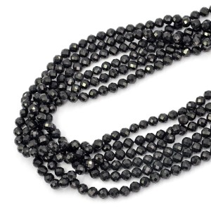 Turmalin czarny kula diamentowy szlif ok. 6mm