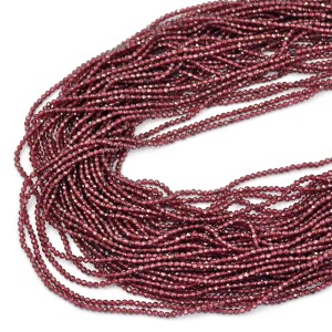 Granat kula fasetowana ok. 2mm