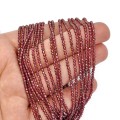 Granat kula fasetowana ok. 2,5mm