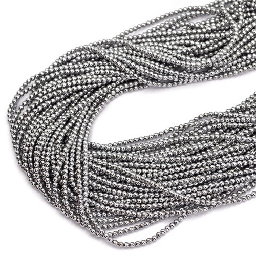 Hematyt srebrny kula gładka ok. 3mm