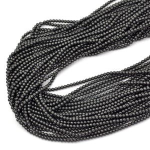 Hematyt czarny kula gładka ok. 3 mm
