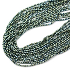 Hematyt zielono niebieski kula gładka ok. 3mm