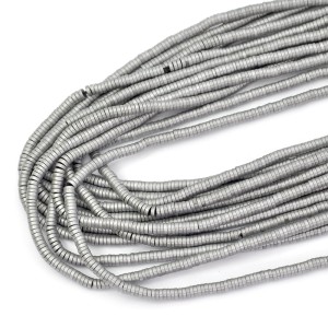 Hematyt matowy srebrny talarek ok. 3x1mm