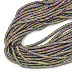 Hematyt matowy jasny multikolor talarek ok. 3x1mm