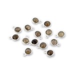 Kwarc dymny ok. 10x7mm [zawieszka srebro 925]