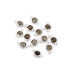 Kwarc dymny ok. 13x7mm [łącznik srebro 925]