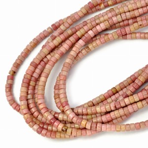 Rodonit różowy jasny talarek ok. 4x2mm