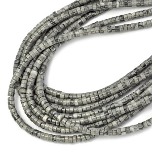 Jaspis szary talarek ok. 2,5x4mm