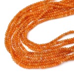 Jadeit pomarańczowy oponka fasetowana ok. 2x3mm
