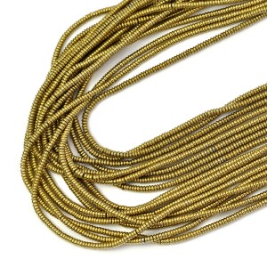 Hematyt jasne złoto gładka oponka ok. 2,2x1mm