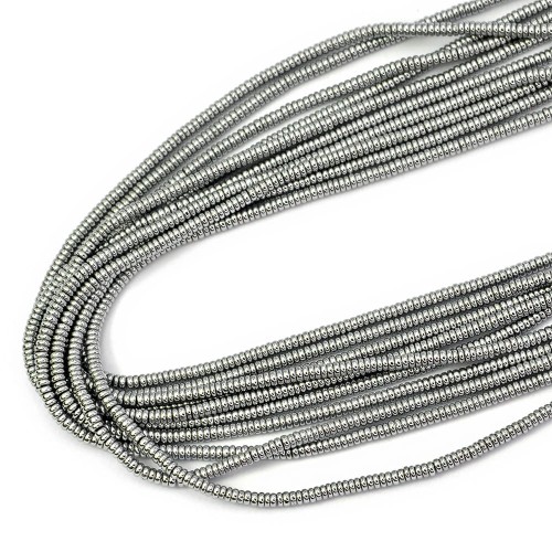 Hematyt srebrny gładka oponka ok. 2,2x1mm