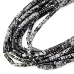 Obsydian śnieżny patyczek ok. 4x13mm 