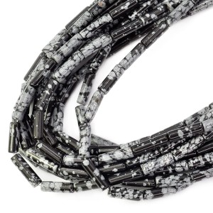 Obsydian śnieżny patyczek ok. 4x13mm 