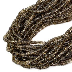 Kwarc dymny nieregularny talarek ok. 4,5-5x2-3mm
