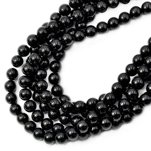 Onyks czarny kula gładka ok. 8mm