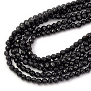 Black stone kula fasetowana ok. 6mm