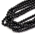 Black stone kula fasetowana ok. 8mm