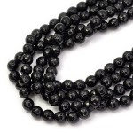 Black stone kula fasetowana ok. 10mm