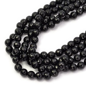 Black stone kula fasetowana ok. 10mm