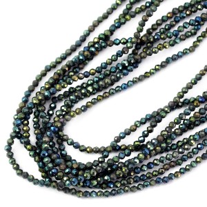 Spinel zielony kula fasetowana ok. 2mm