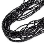 Spinel czarny kula fasetowana ok. 1,8mm