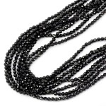 Spinel czarny kula fasetowana ok. 2,2mm