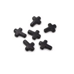 Howlit krzyż czarny ok. 12x16mm [przekładka]