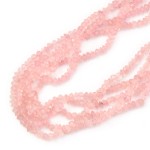Kwarc różowy nieregularna oponka fasetowana ok. 4,5-5x2-3mm