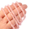 Kwarc różowy nieregularna oponka fasetowana ok. 4,5-5x2-3mm