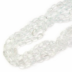 Kwarc biały owal płaski ok. 8-12x4-7mm