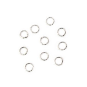 Ogniwka otwarte 5mm [srebrny, stal szlachetna], 10 sztuk