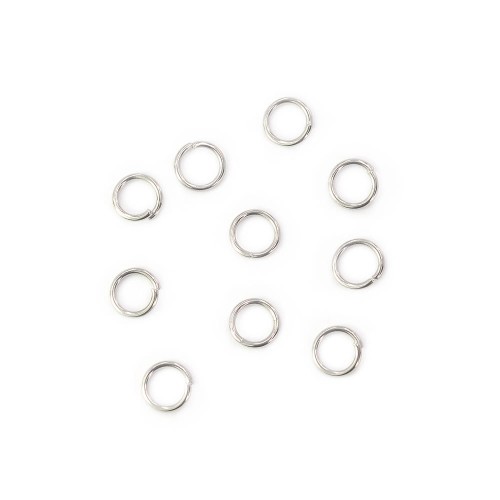 Ogniwka otwarte 5mm [srebrny, stal szlachetna], 10 sztuk