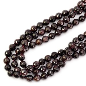 Granat kula fasetowana ok. 10mm
