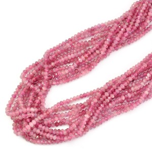 Turmalin różowy oponka fasetowana ok. 2,8x2mm