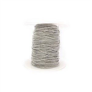 Łańcuszek kulka ok. 1,5mm  [stal szlachetna, kolor srebrny, 0,5m]