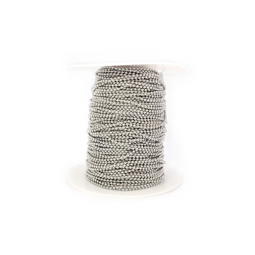 Łańcuszek kulka ok. 1,5mm [srebrny, stal szlachetna]