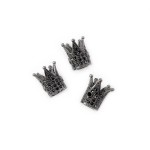 Korona czarna z  czarnymi cyrkoniami 12x8mm [przekładka, metal]