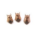 Maska wojownika różowe złoto  17x10x11mm [przekładka, metal]