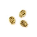 Czaszka złota z czarnymi cyrkoniami 13x10x7mm [przekładka, metal]