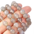Agat szary kula fasetowana ok. 8mm