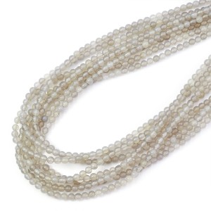 Agat szary kula gładka ok. 4mm