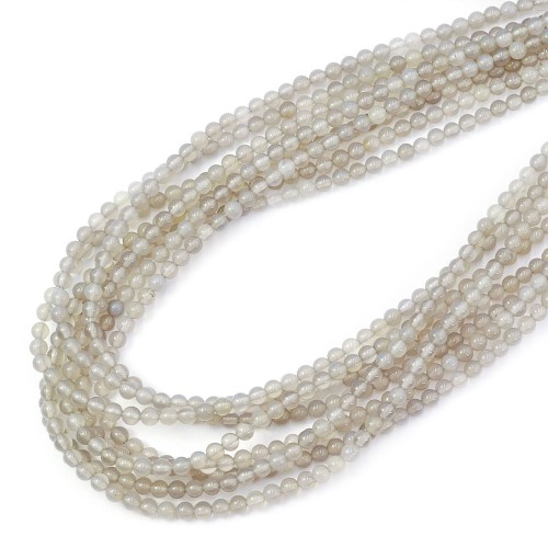 Agat szary kula gładka ok. 4mm