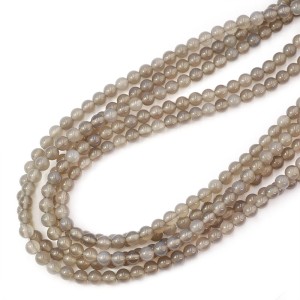 Agat szary kula gładka ok. 6mm