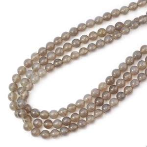 Agat szary kula gładka ok. 8mm