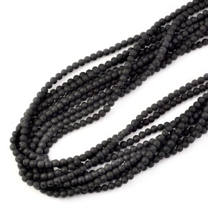Turmalin czarny kula matowa ok. 4,3mm 