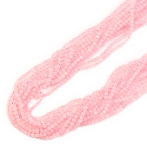 Kwarc różowy kula fasetowana ok. 3,5mm