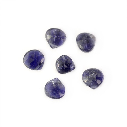 Iolit Brioletka (serce fasetowane) ok. 8-9x8-9mm [zestaw]