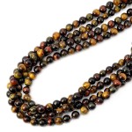 Mix sokole oko, tygrysie oko, bawole oko kula gładka ok. 8mm