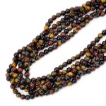 Mix sokole oko, tygrysie oko, bawole oko kula gładka ok. 6mm