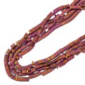 Hematyt fioletowy dwa otwory ok. 6x2mm